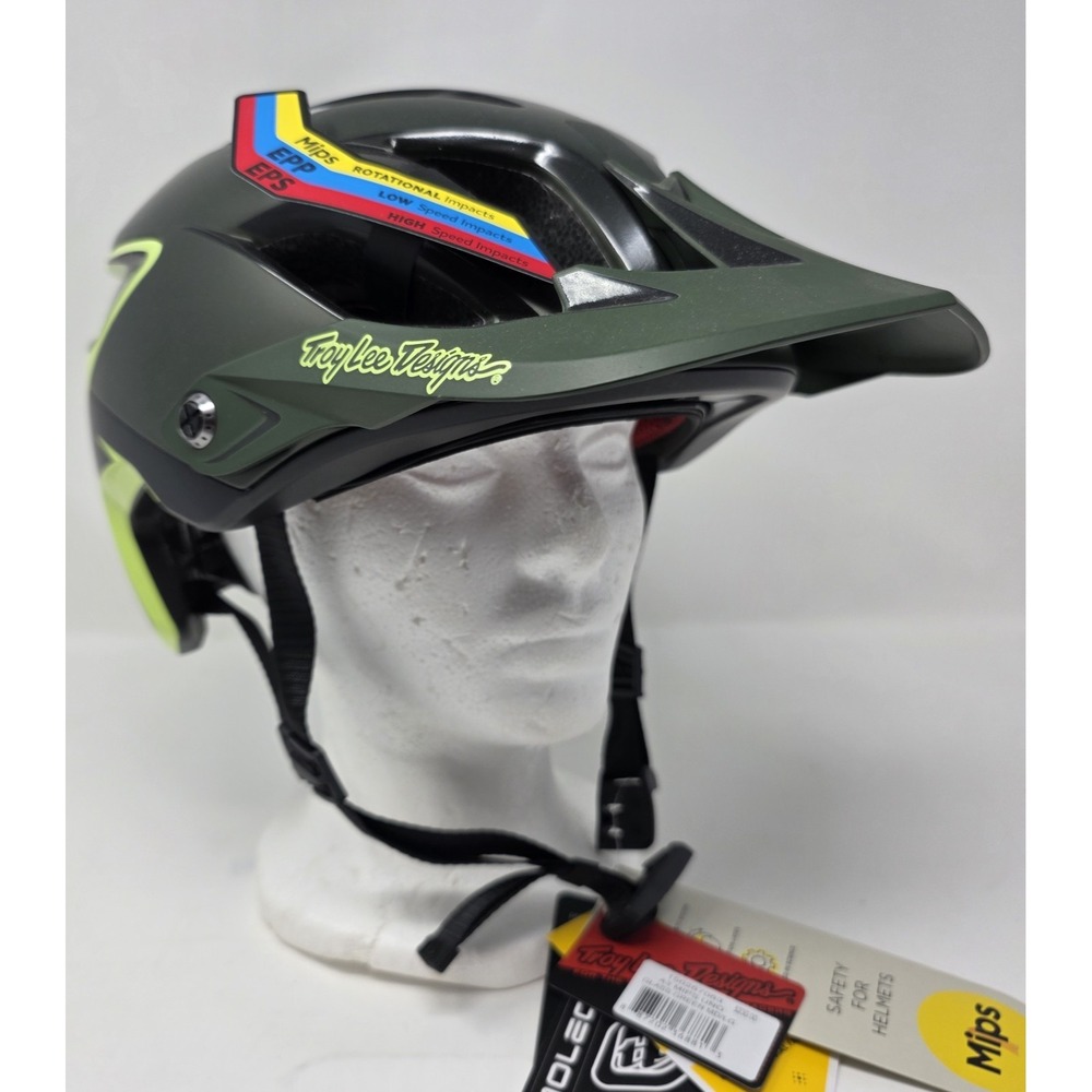 Troy Lee Designs A3 MIPS Uno Glass Green MTB Trail Bike Helmet M/L 150267063